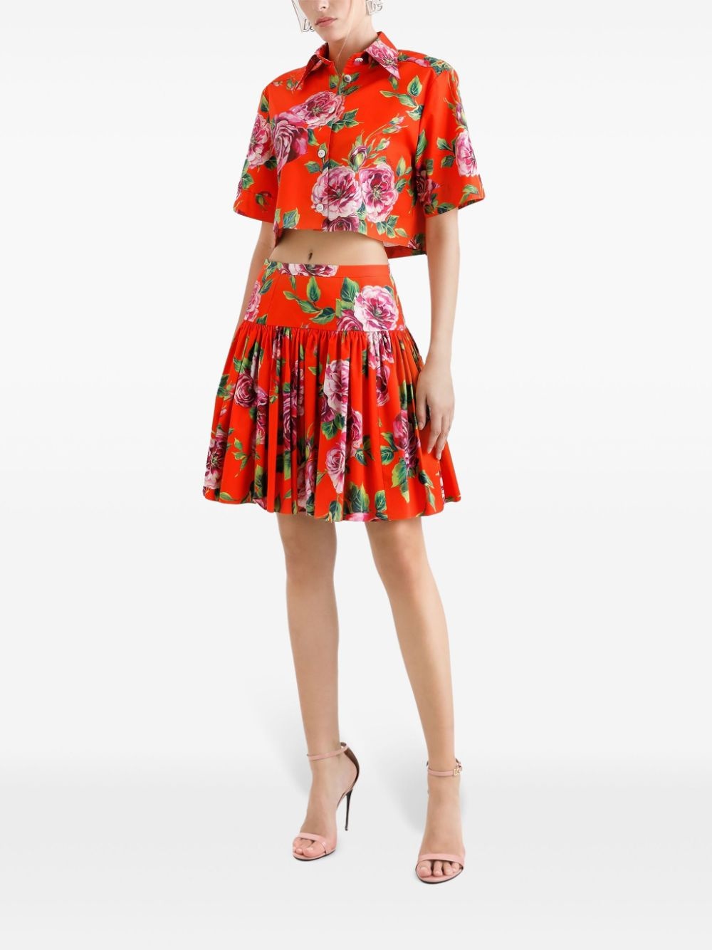 floral-print mini skirt - 2