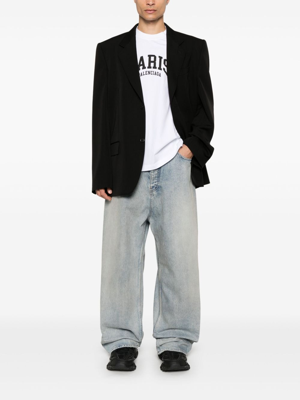 distressed wide-leg jeans - 2