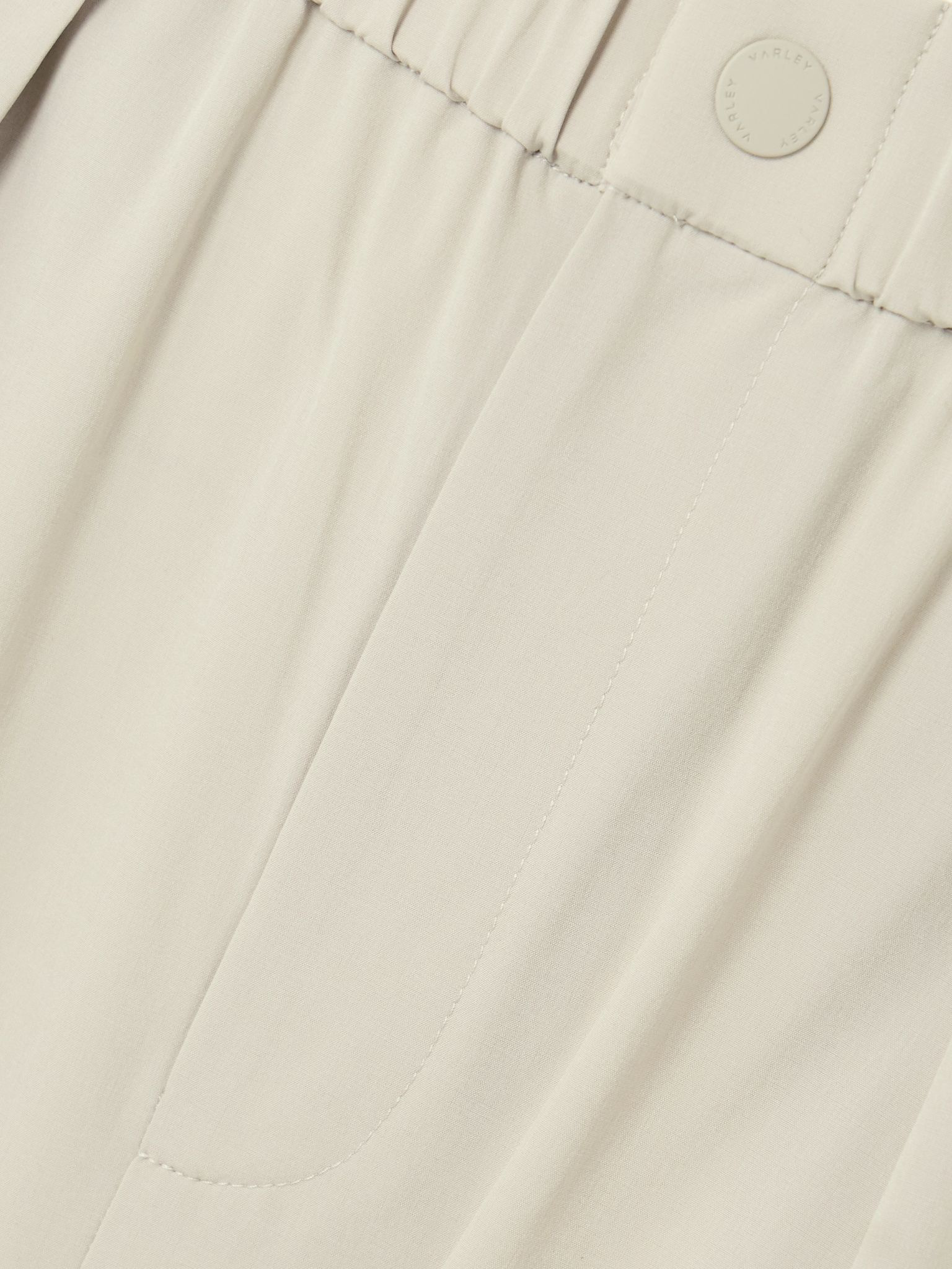 Kayson pleated stretch recycled wide-leg pants Gray green - 5