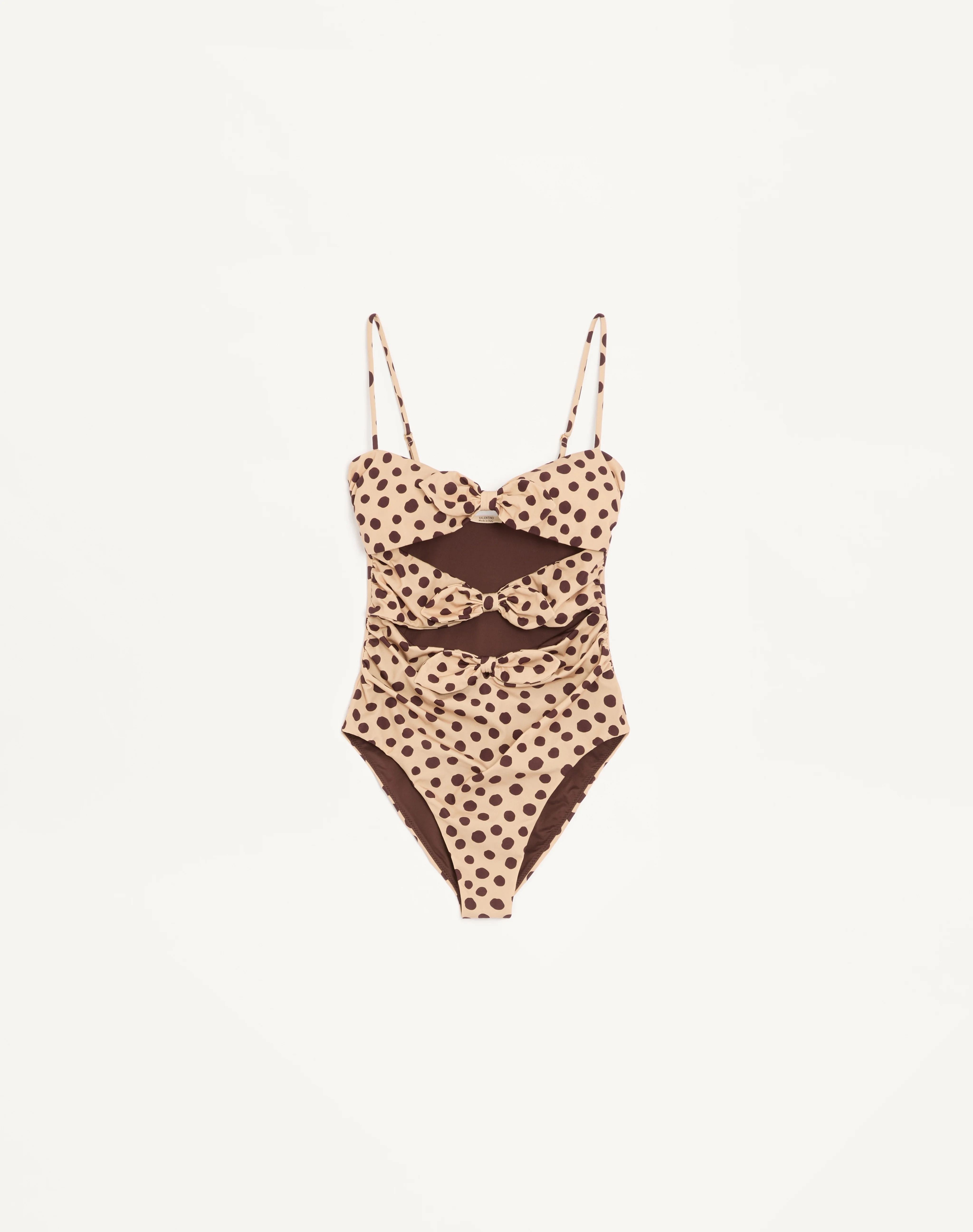 LYCRA ONE-PIECE SWIMSUIT IN PLUS DE POIS DALMATA POLKA DOT - 1