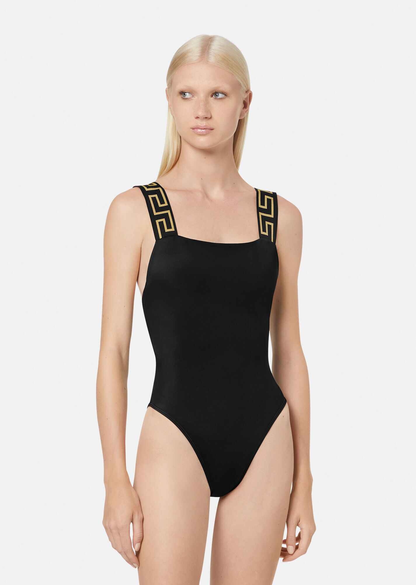 Greca Border One-Piece Swimsuit - 2