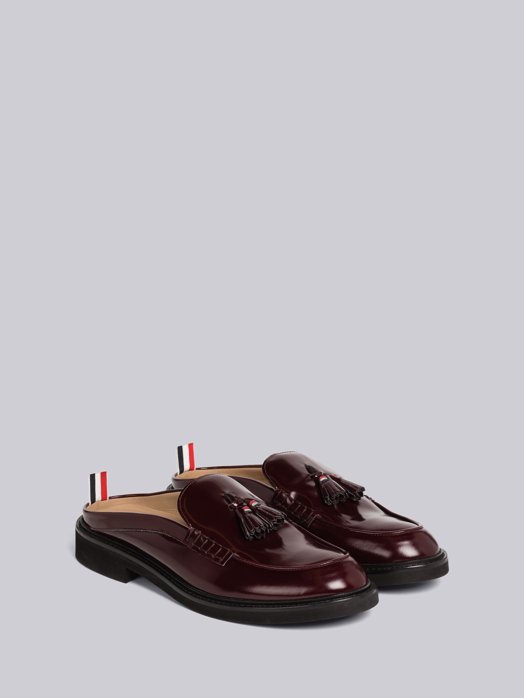 Soft Patent Leather Tassel Loafer Mule - 3