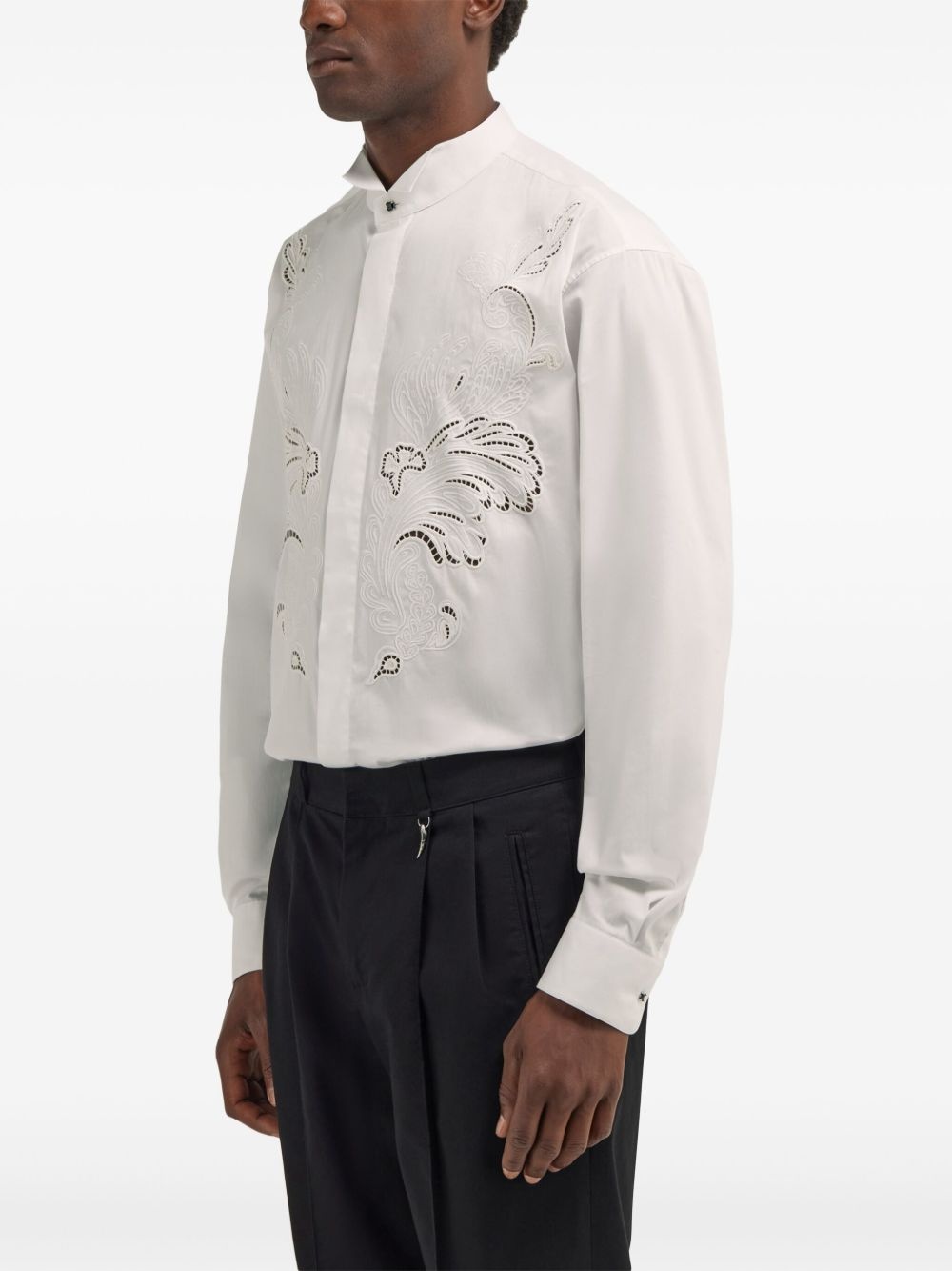 broderie anglaise detail shirt - 5