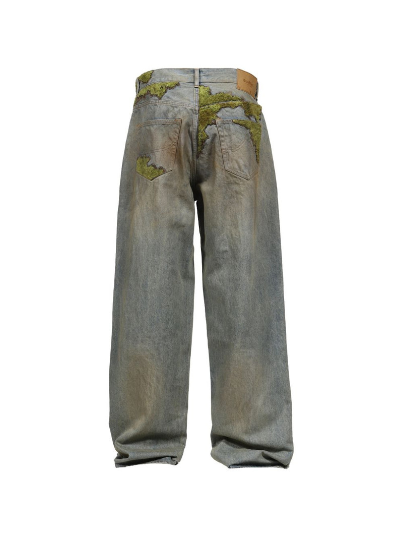 doublet moss-detail wide-leg jeans outlook