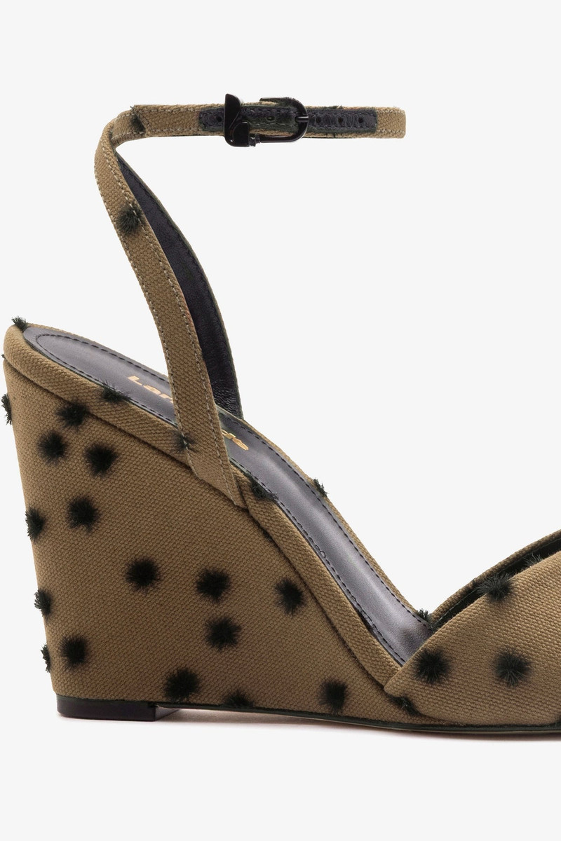 Yves Wedge Sandal Polka Dots Cinnamon 4