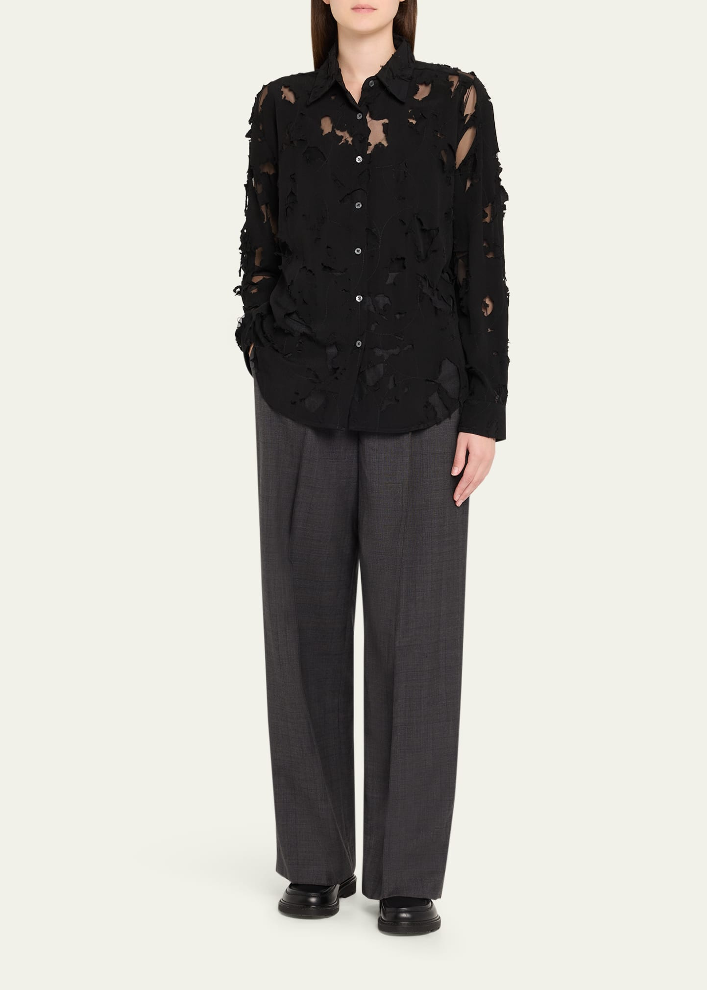 Destroyed Slim Shirt - 2