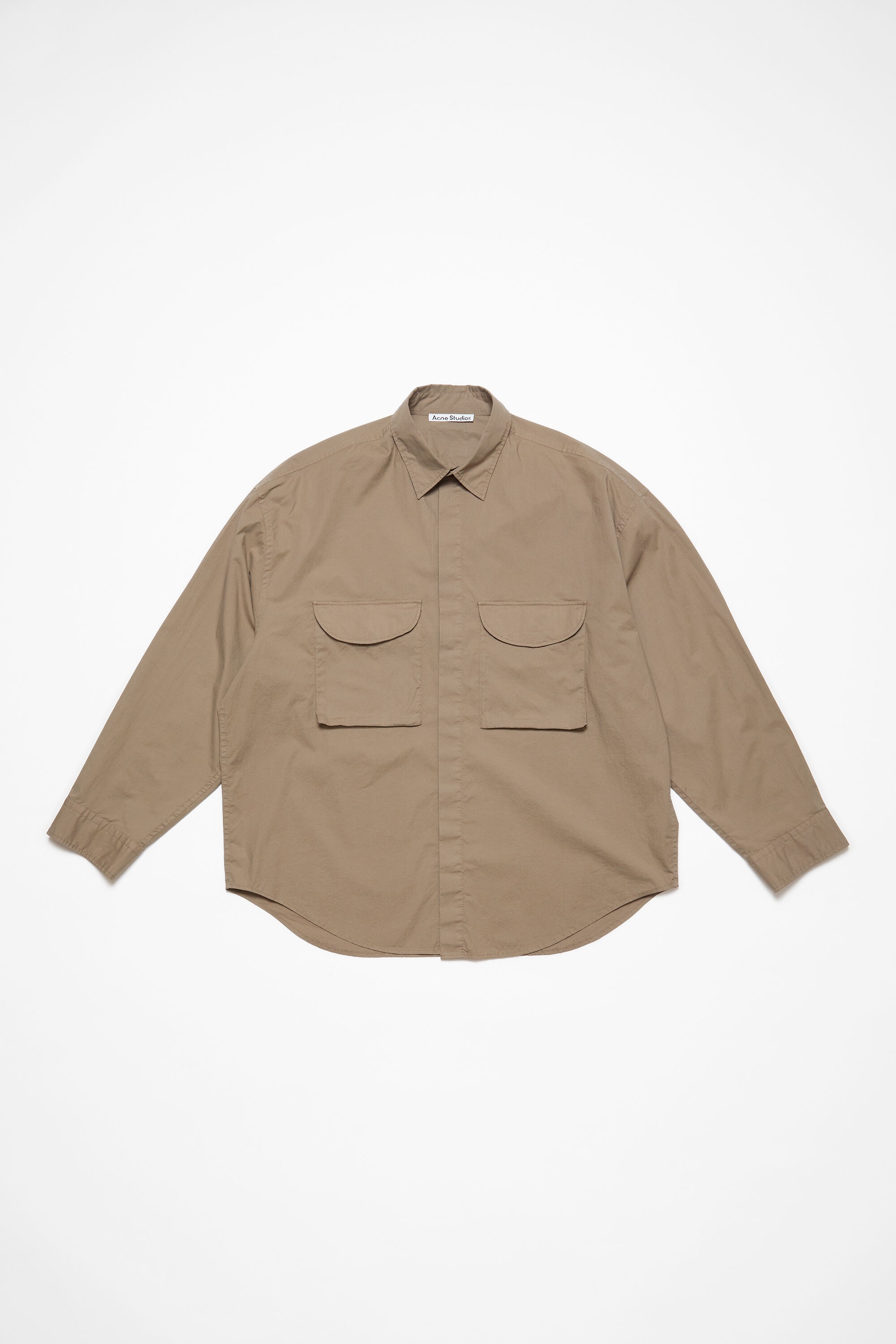 Button-up shirt - Taupe Brown - 5