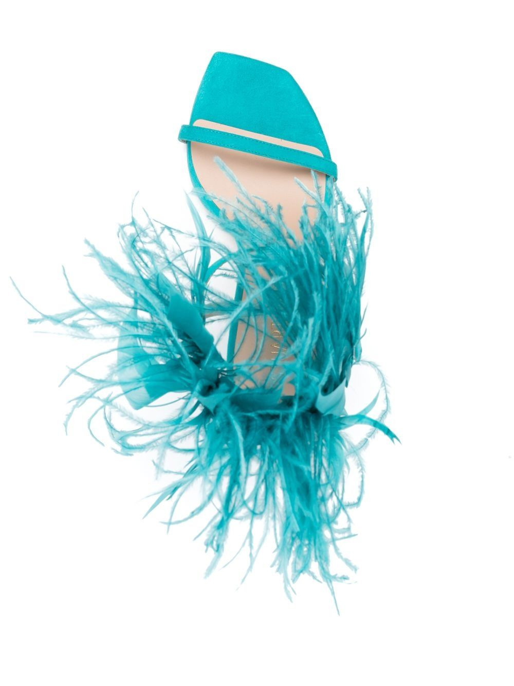 feather-detail open-toe 115mm sandals - 4