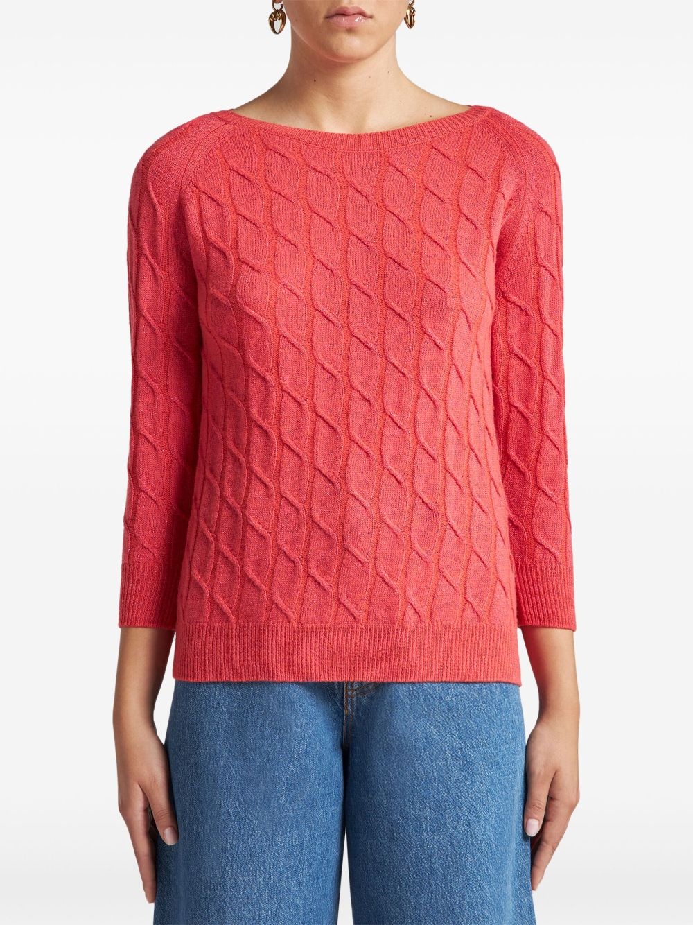 cable knit jumper - 2