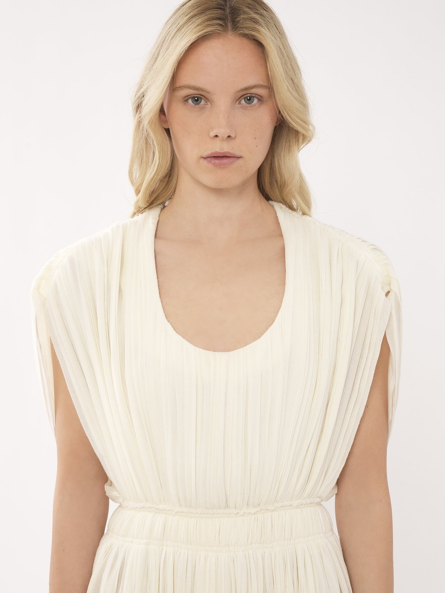 PLEATED LONG DRESS - 6