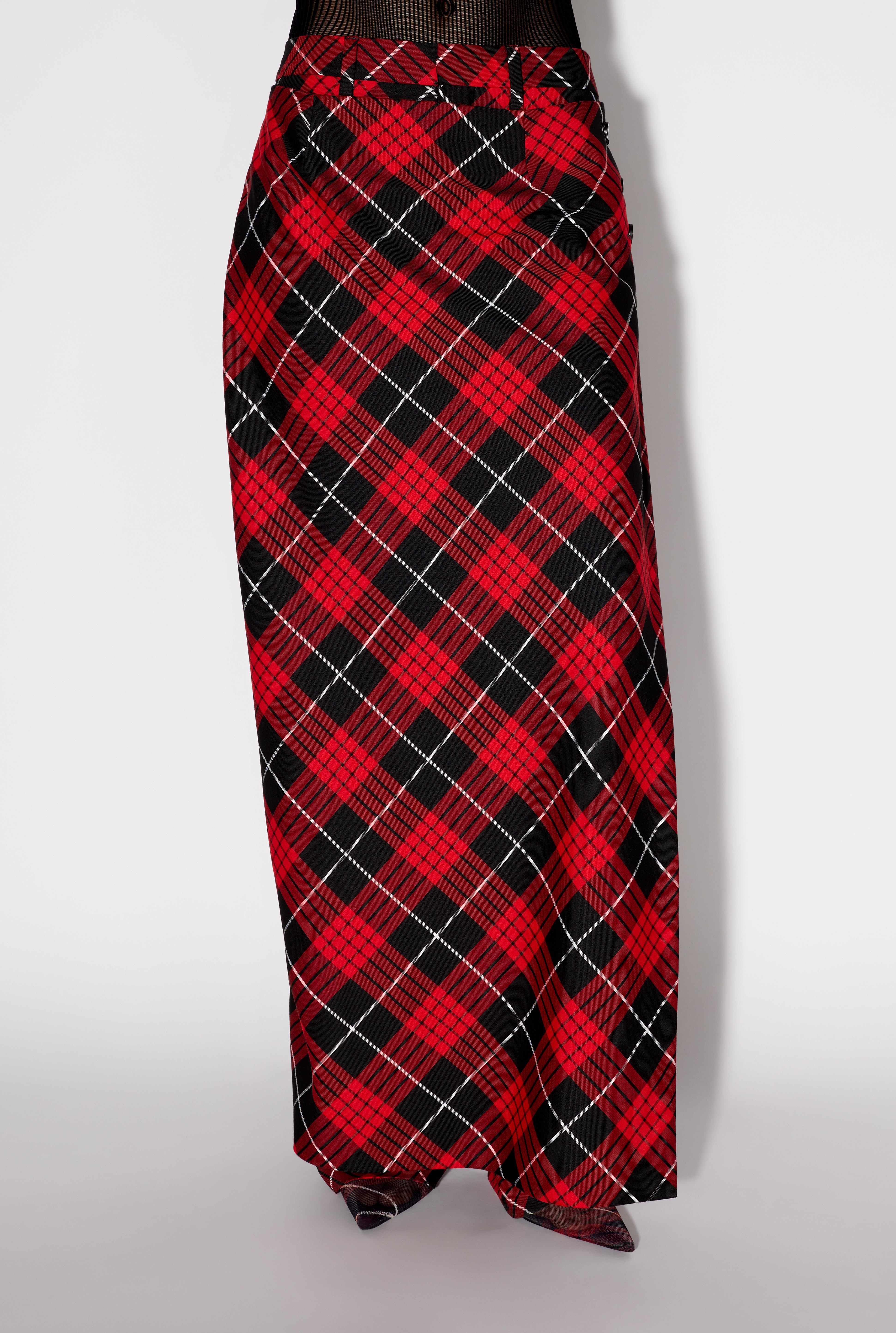 Jean Paul Gaultier THE RED TARTAN SUIT PANT SKIRT | REVERSIBLE