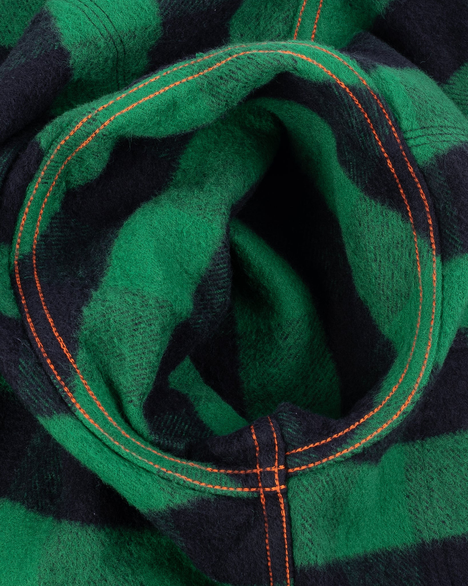 IHSH-232-GRN Ultra Heavy Flannel Buffalo Check Western Shirt - Green/Black - 21