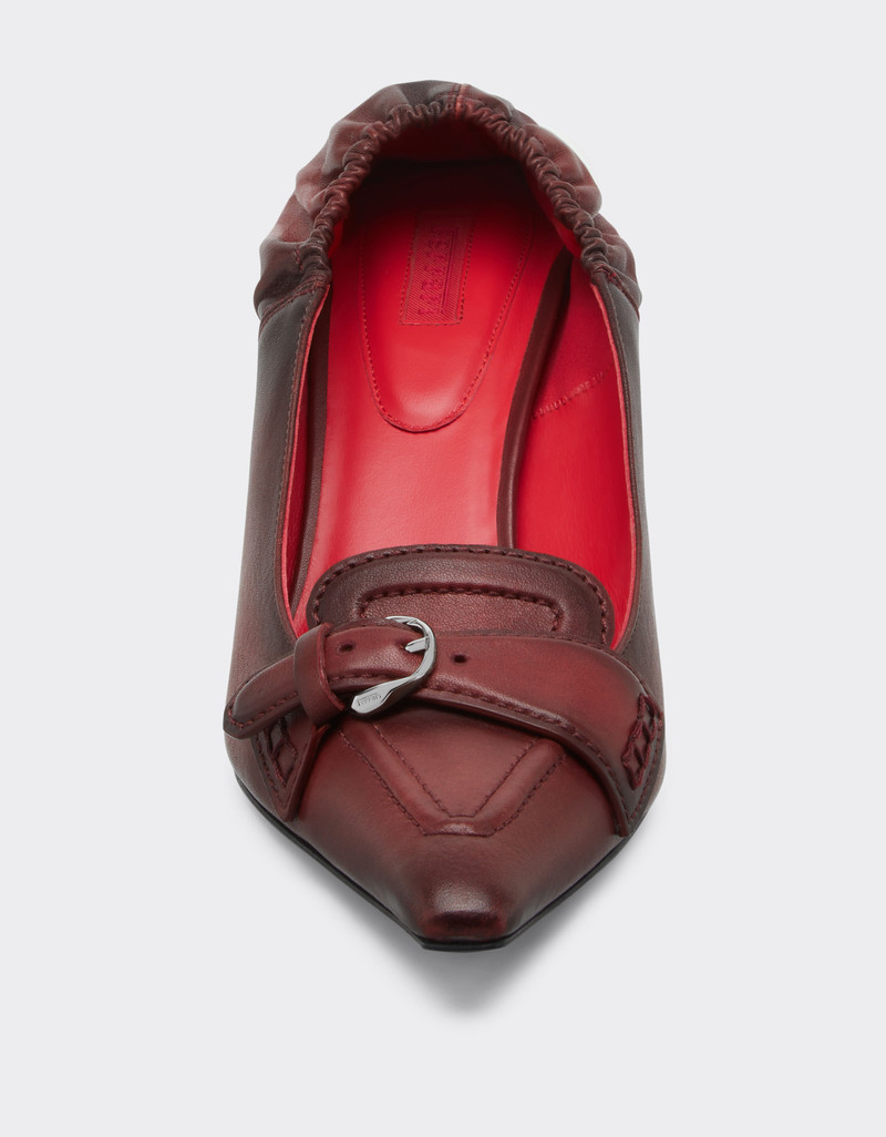 Leather heeled loafers 4