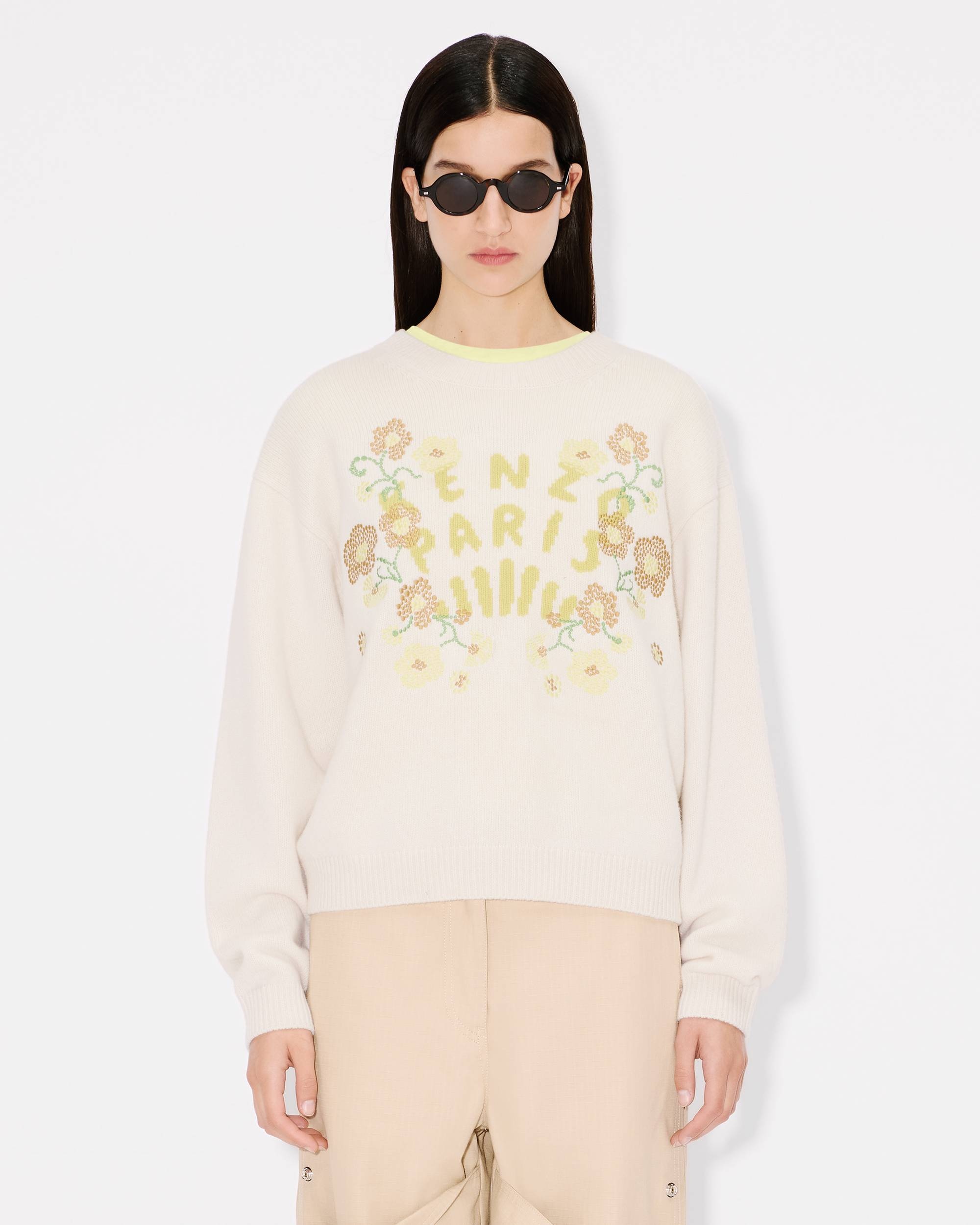 'KENZO Jungle Flower' embroidered wool jumper - 3