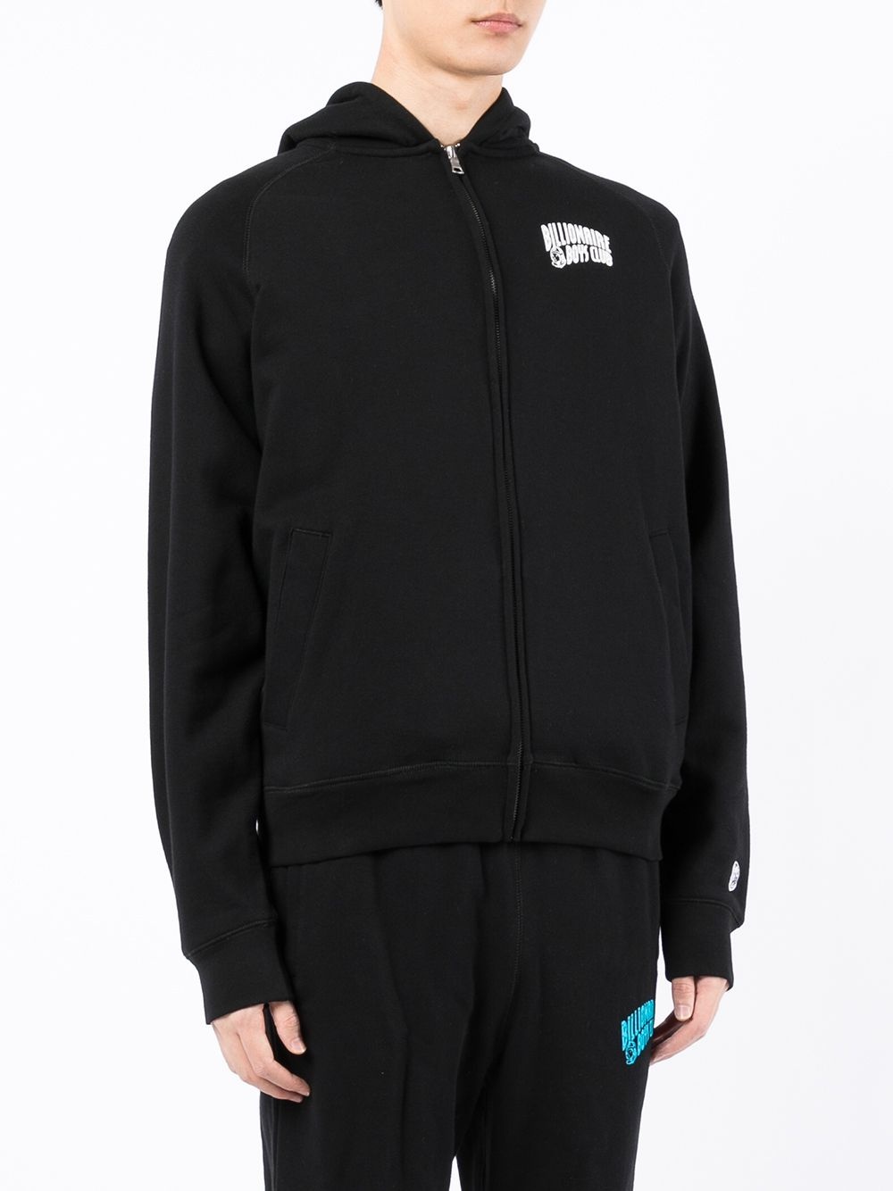 logo-print zip-up hoodie - 3