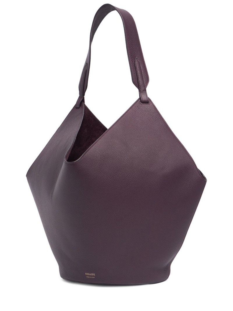 Medium Lotus leather tote bag - 3