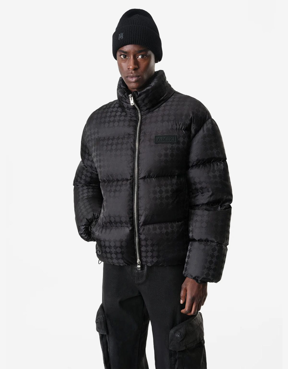Amiri Black MA Quad Jacquard Down Jacket - 2