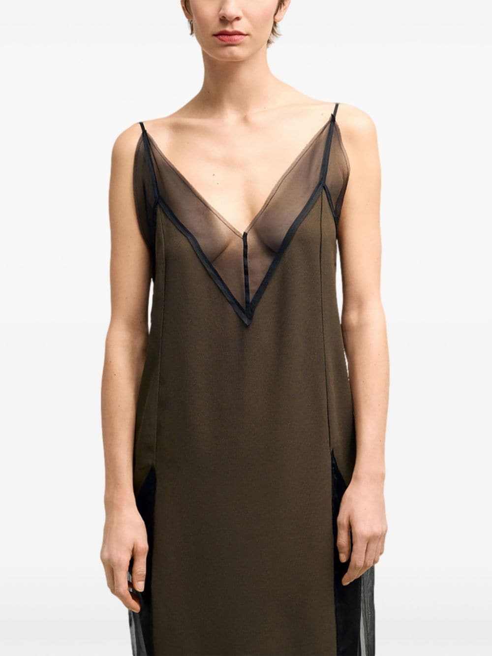 thin strap midi-dress - 5