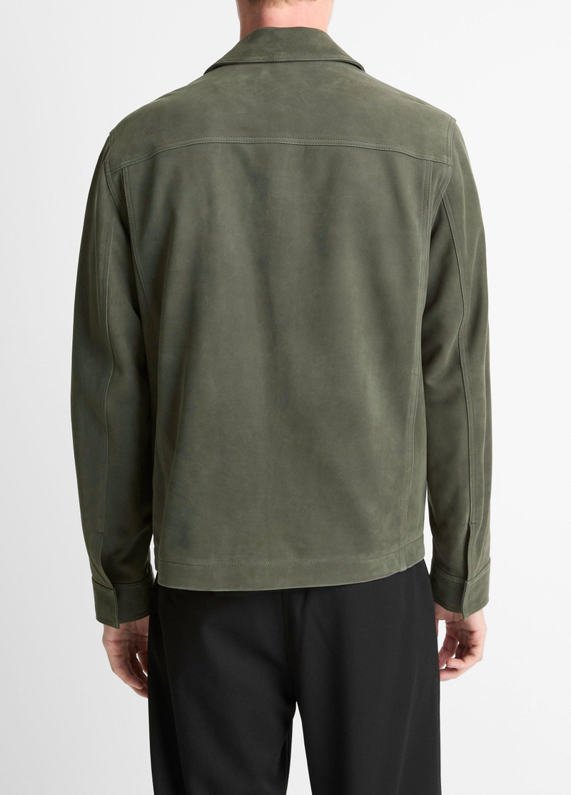 Vince Nubuck Leather Trucker Jacket outlook