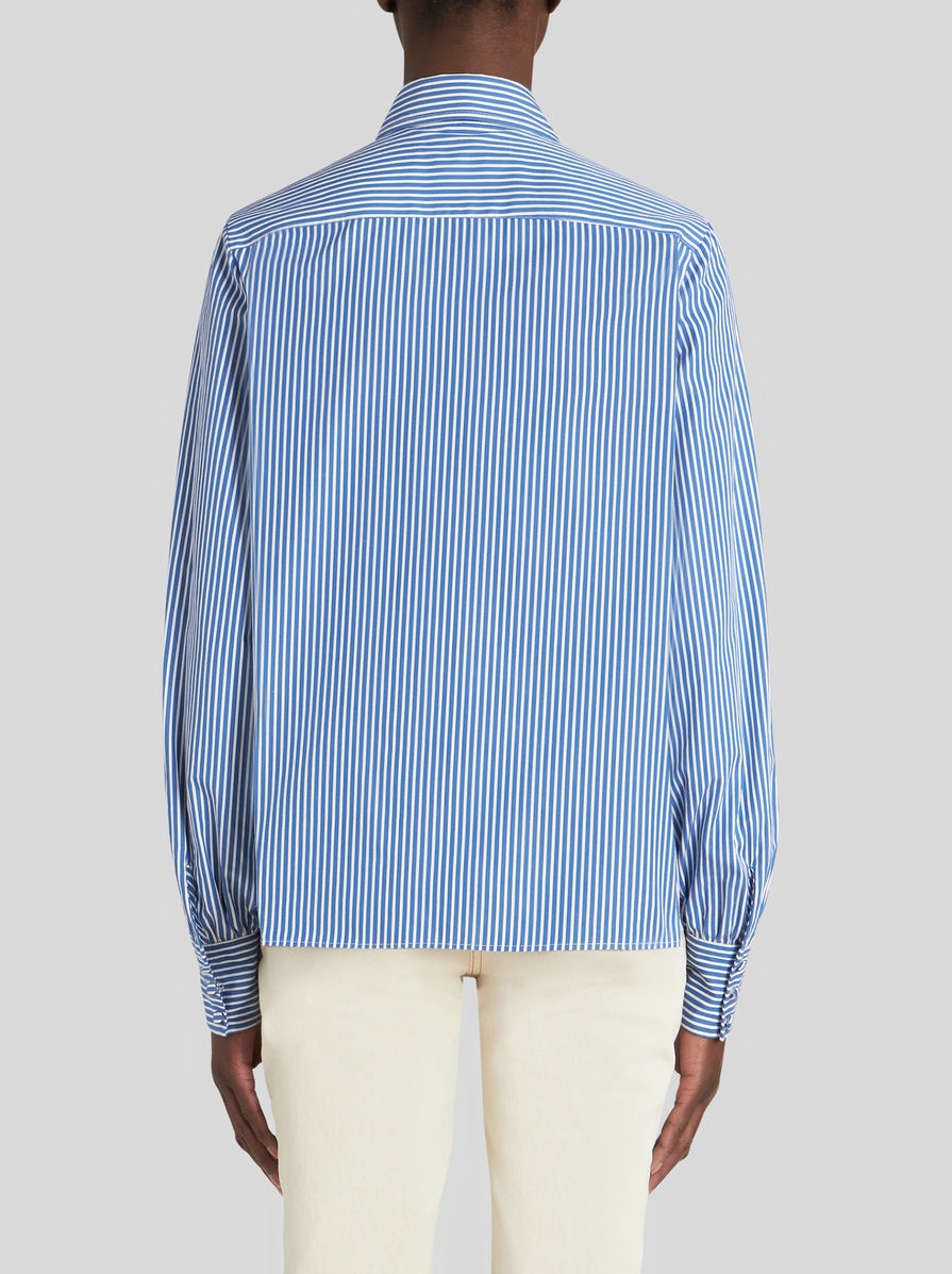 Etro STRIPED SHIRT WITH ETRO LOGO | REVERSIBLE