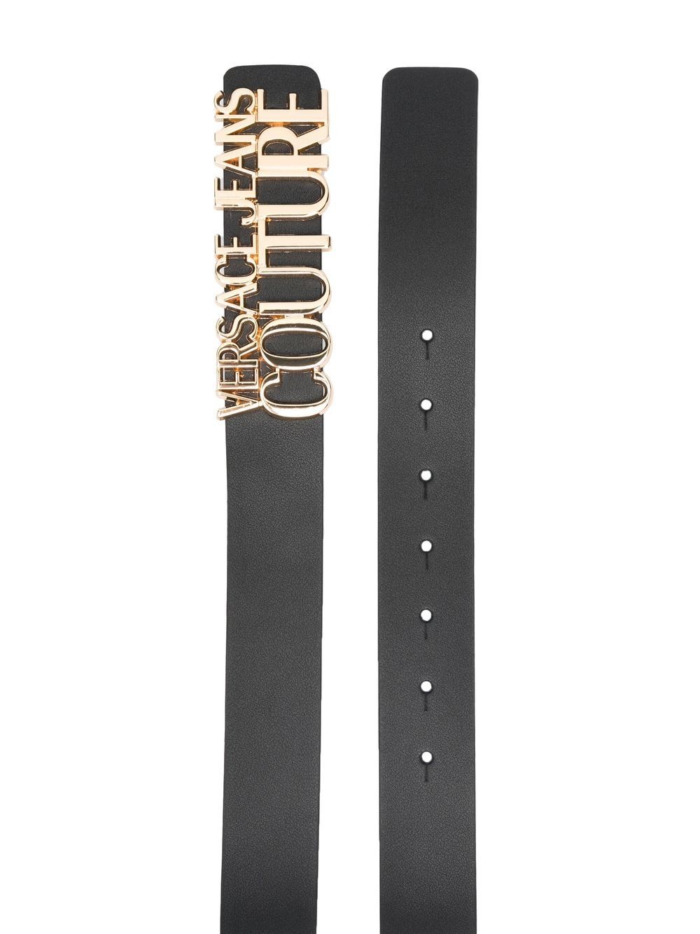 logo-detail leather belt - 2