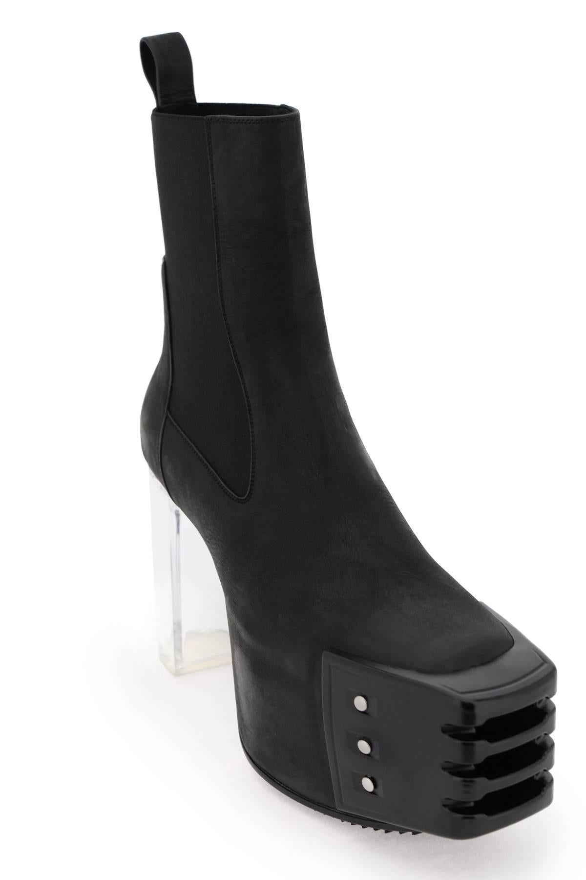 Platform heeled ankle boots - 4