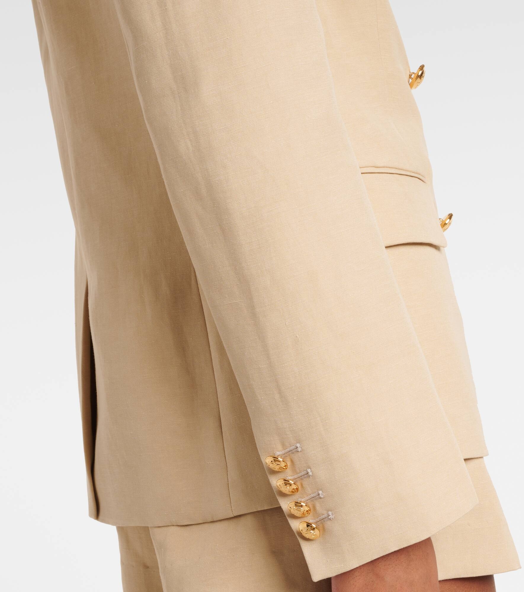 Veda linen and silk blazer - 5