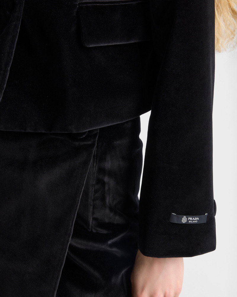 Single-breasted velvet jacket 4