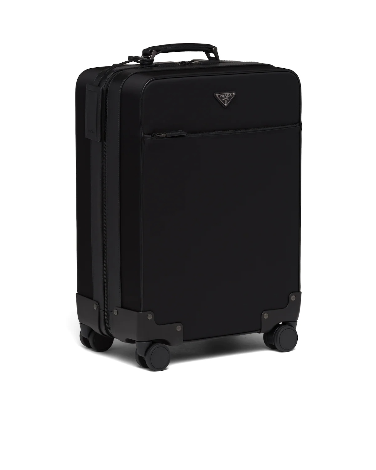 Re-Nylon and Saffiano leather trolley - 3