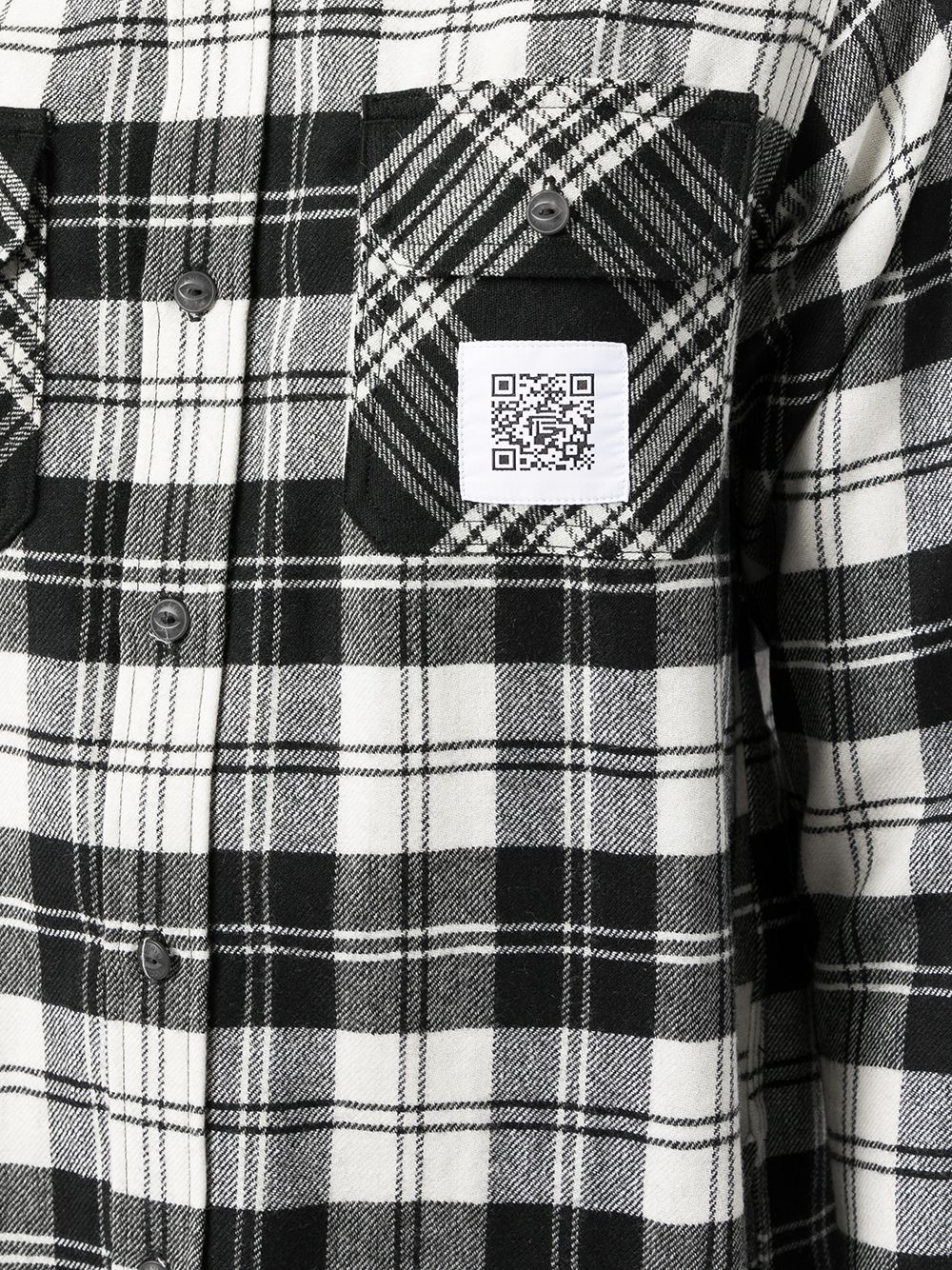 pleated flannel shirt - 5