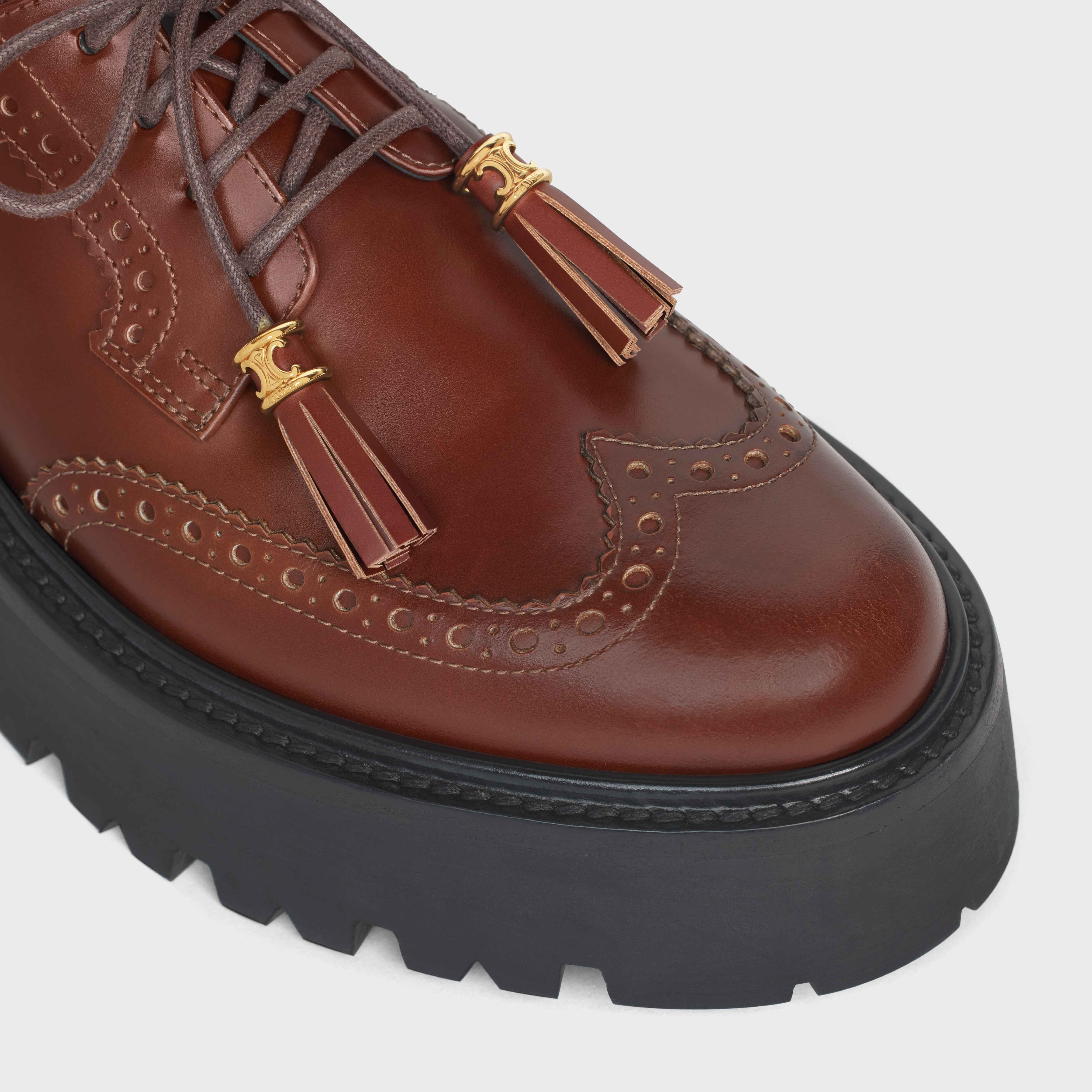 CELINE BULKY BROGUE DERBY in POLISHED BULL - 4