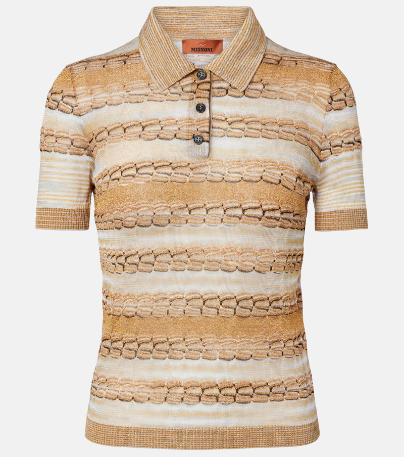 Lamé polo shirt 1