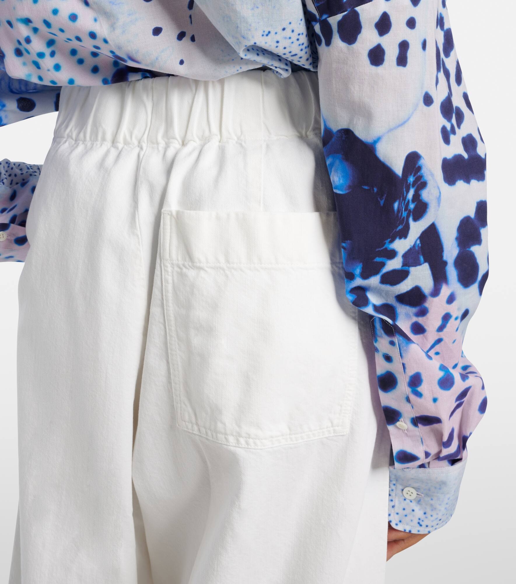 High-rise denim wide-leg pants - 6