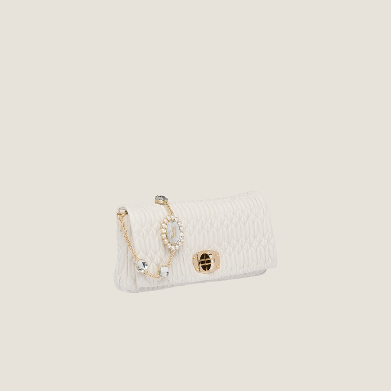 Miu Miu Miu Miu Iconic Crystal Cloqué Nappa leather bag outlook