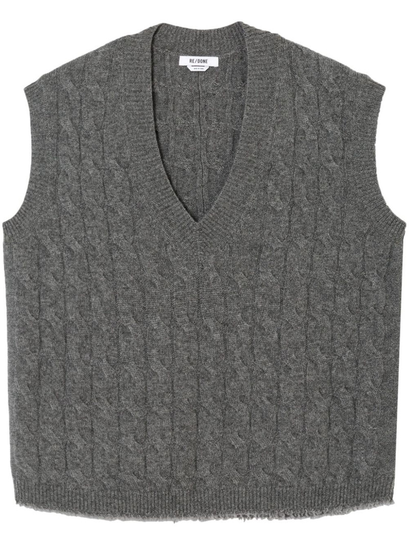 케이블 니트 cashmere 조끼 1