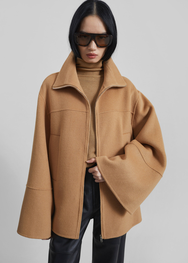 Imphal Belted Wool Jacket - Camel 7
