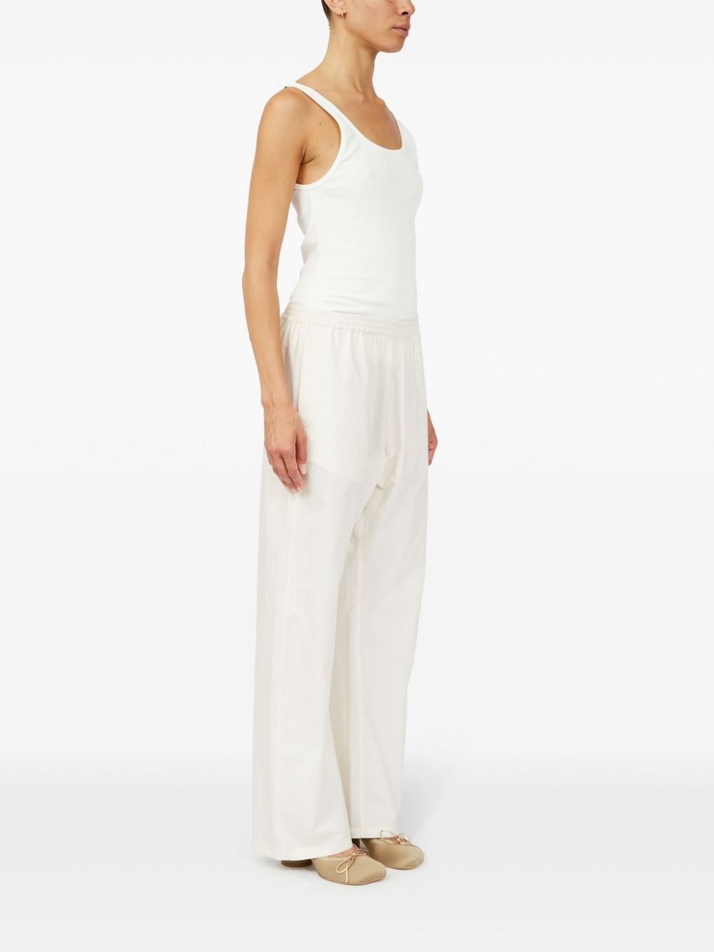 cotton flared trousers - 3