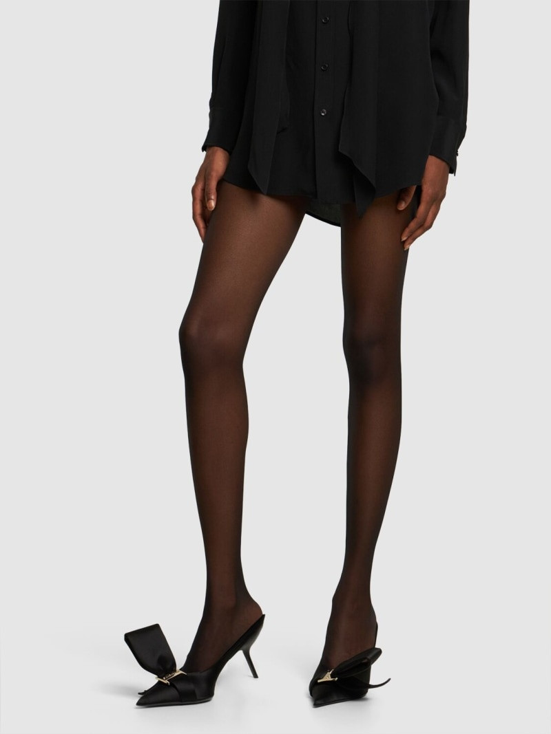 FERRAGAMO 85mm Emii satin mule pumps outlook