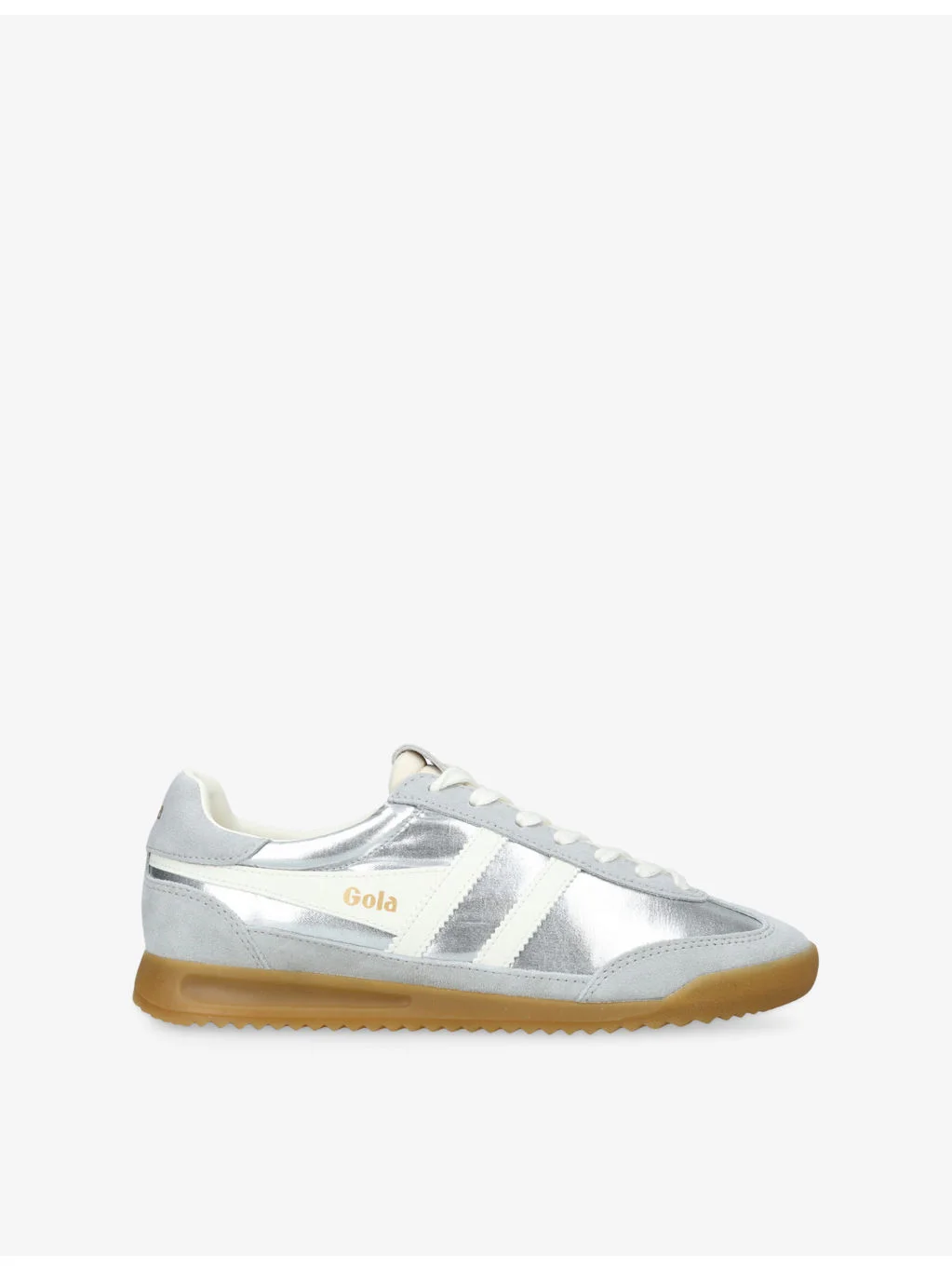 Firefly Metallic Woven and Suede Trainers - 1