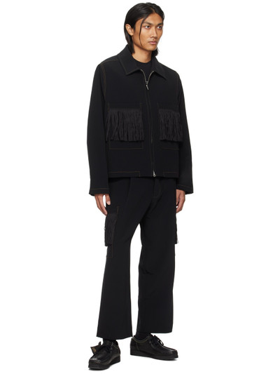 Song for the Mute Black Crop Patch Pocket Jacket outlook