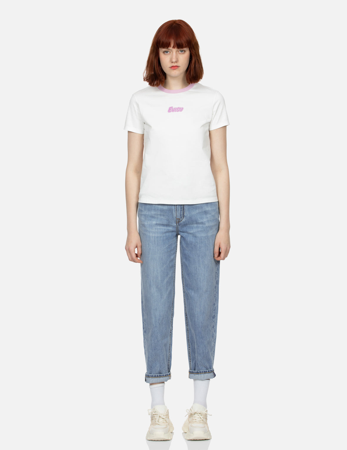 LOGO AND TAKOYAKI DARUMA PRINT REGULAR FIT RINGER T-SHIRT - 6