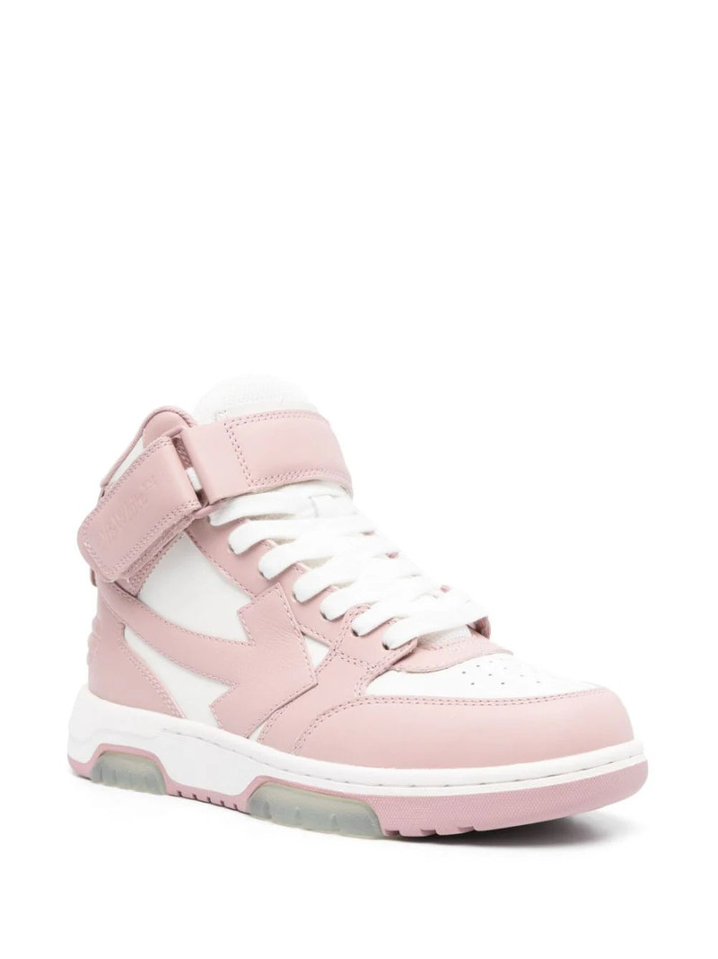 Off-White OFF-WHITE WOMEN Out Of Office Mid Top Leather Sneakers Pink White outlook