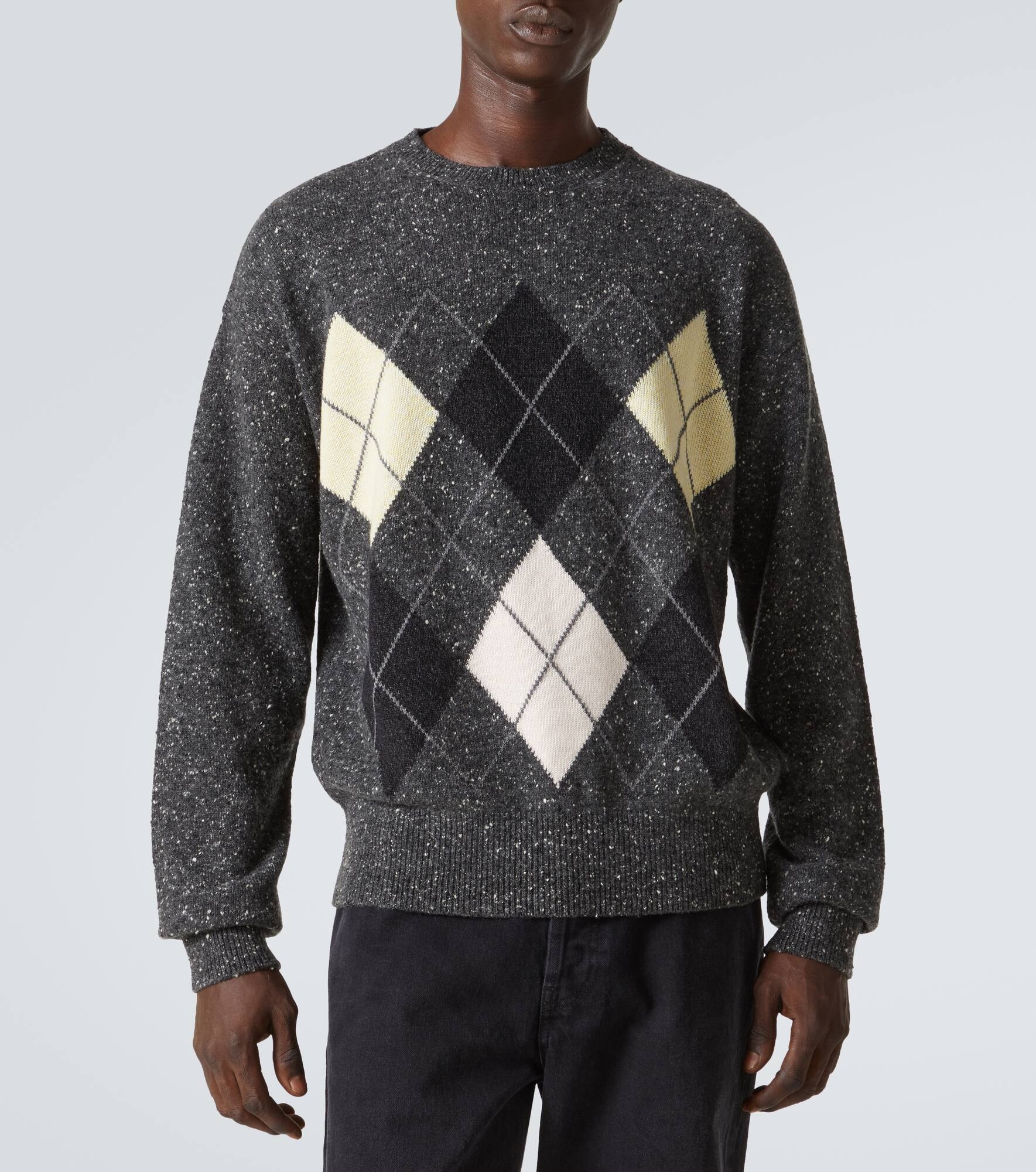 Pincer argyle cashmere-blend sweater - 3