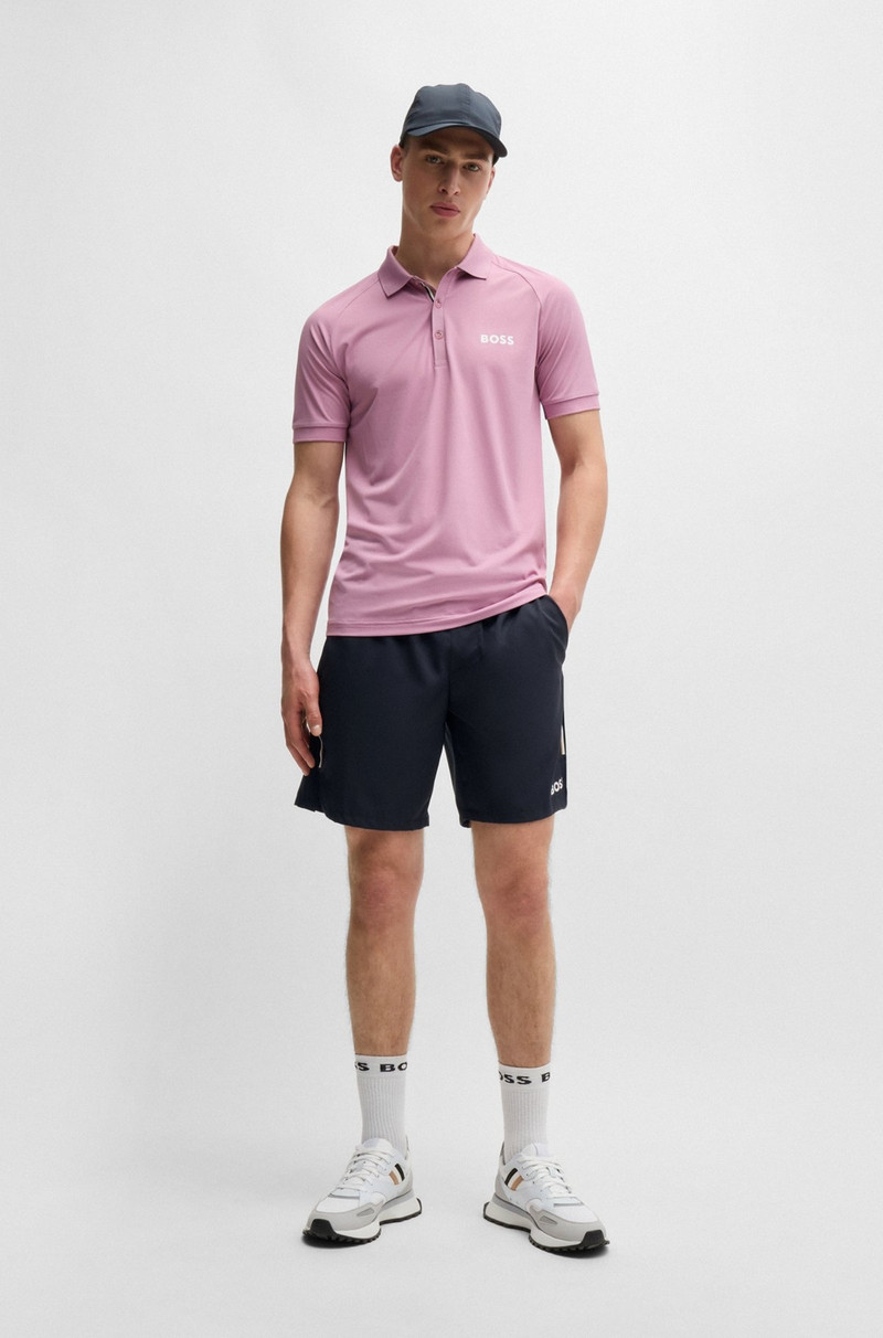 BOSS BOSS X MATTEO BERRETTINI WATER-REPELLENT SHORTS WITH LOGO PRINT outlook