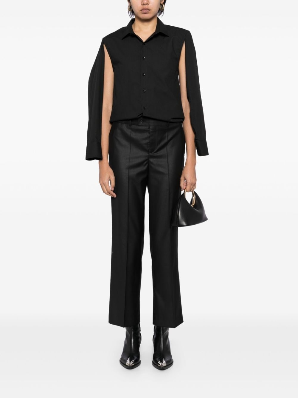 double-waistband trousers - 6