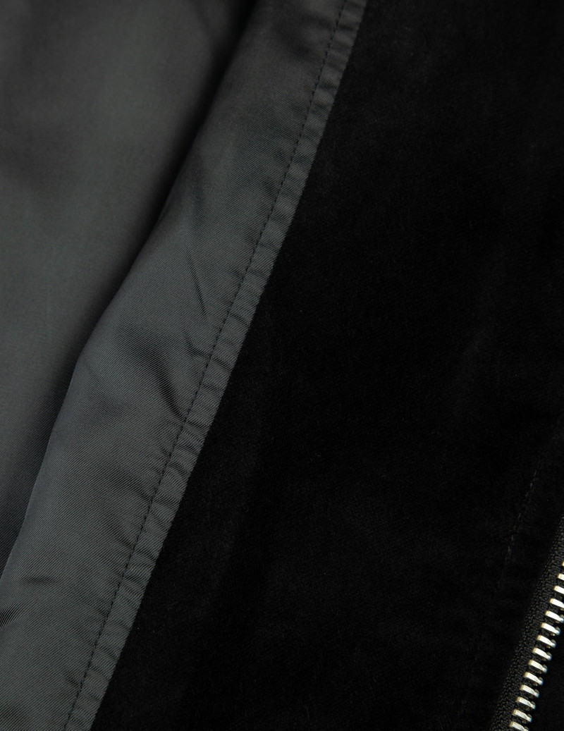 TIGER AND LOGO EMBROIDERY OVERSIZED VELVET BOMBER JACKET 14