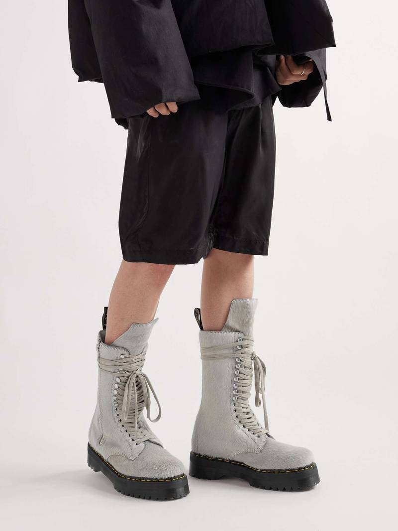 Dr. Martens + Dr. Martens Leather and Calf Hair Boots outlook
