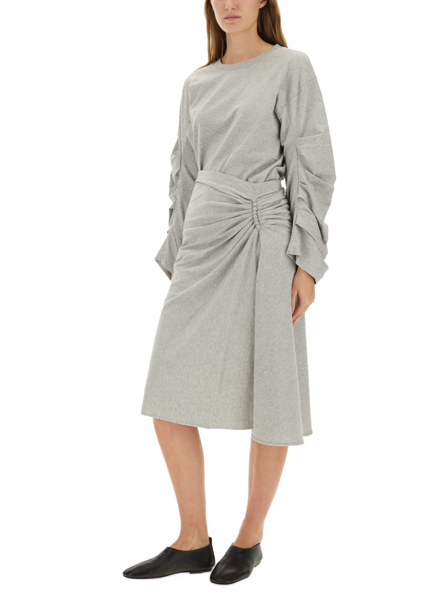 HEYNAS T-SHIRT WITH DRAPED SLEEVES - 2