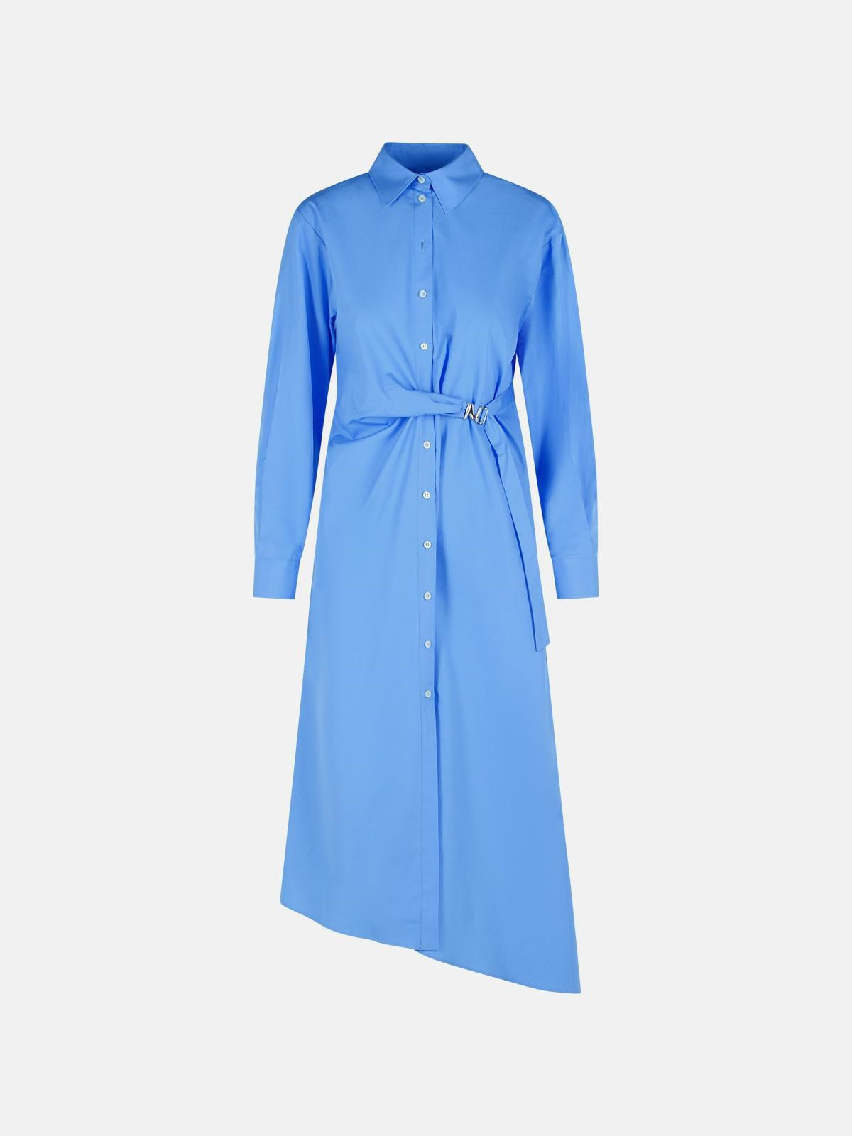 LIGHT BLUE COTTON DRESS - 1