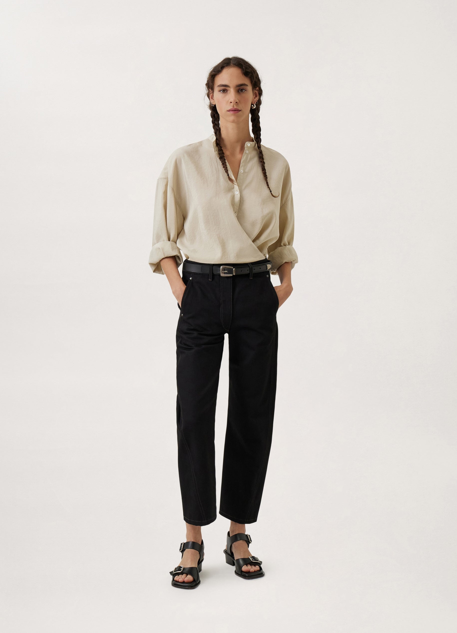 DENIM TWISTED PANTS - 2